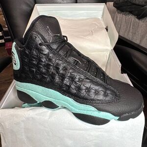 Jordan 13 Black Island Green Size 4.5Y